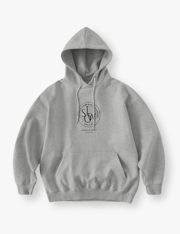 Symbol Logo Overfit Hood Sweatshirt_Gray Melange