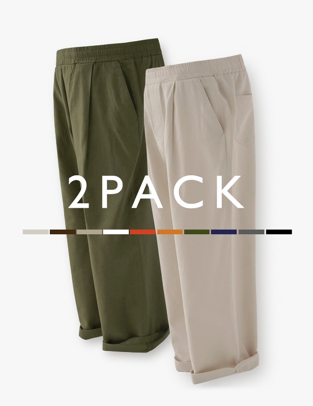 [Package]Wild Washing Tapered Wide One Tuck Linen Pants_10Color