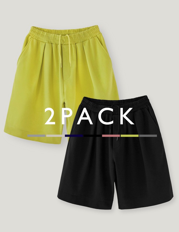 [Package][SUMMER Ver.]Hard Sweat One Tuck Bermuda Pants_7 Color