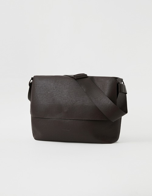 [8/19 예약발송]Buffing Leather Round Cozy Cross Bag_Brown