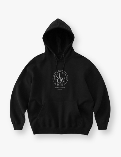 Symbol Logo Overfit Hood Sweatshirt_Black