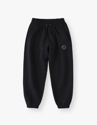 Piping wide jogger sweatpants_Midnight Blue