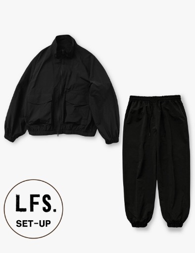 [SET UP]Windshell Pocket Blouson Jacket&amp;Jogger Pants Set-up_Black